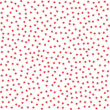 Vector Valentines day card seamless pattern red small hearts background.の写真素材