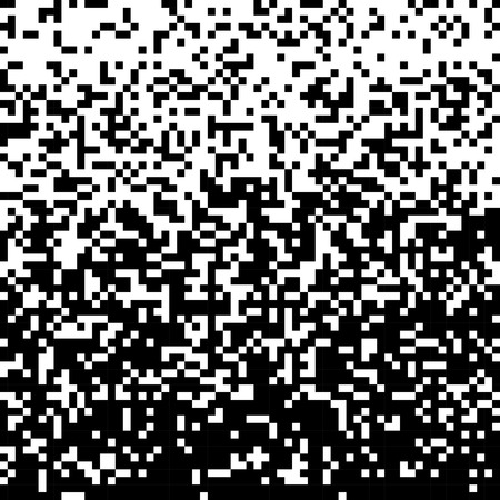 Black and white pixelated pattern.のイラスト素材