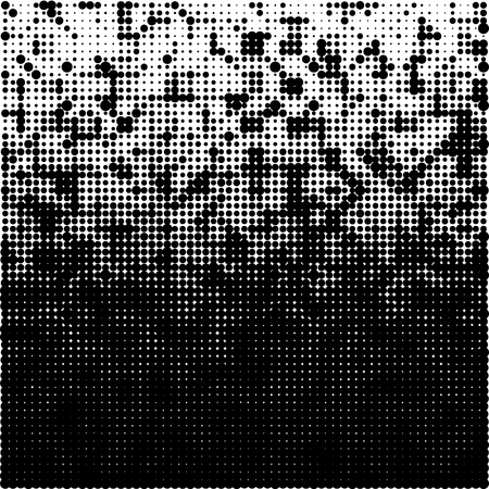 Halftone gradient pattern. Background using halftone random dots texture. Grunge backdrop. Technology design element. Vector illustration.のイラスト素材