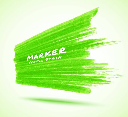 Green marker stroke stain texture background in perspective. Grunge textured sale banner. Vector logo illustration.のイラスト素材