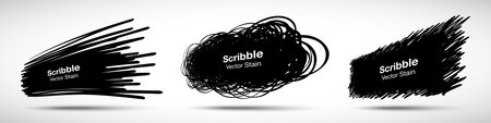 Hand drawn scribble pencil cloud circular shape. Sale banner. Scratch pen line sketch. Brush stroke stain. Vector design elements.のイラスト素材