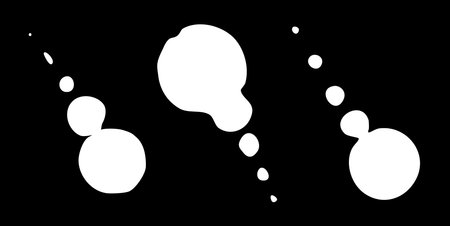 White splash ink set. Spot stains. Splatter collection. Vector illustrationのイラスト素材