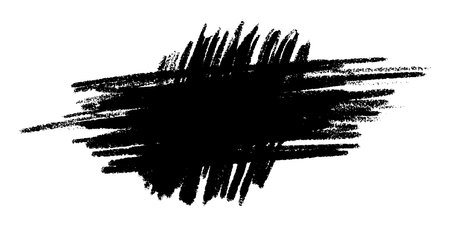 Scribble lines frame. Dirty artistic design element, box. Black paint, ink brush stroke, brush, line, grunge. Vector illustration. Isolated on white background. Freehand drawing.のイラスト素材