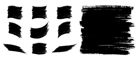 Hand drawn curve grunge backgrounds. Set of watercolor design elements. Sale banners. Vector Illustration.のイラスト素材