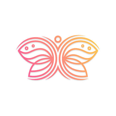 butterfly & human logo designのイラスト素材