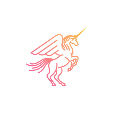 unicorn/pegasus logo design