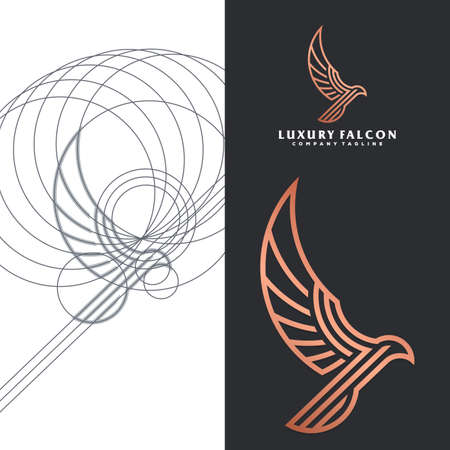 luxury falcon logoのイラスト素材