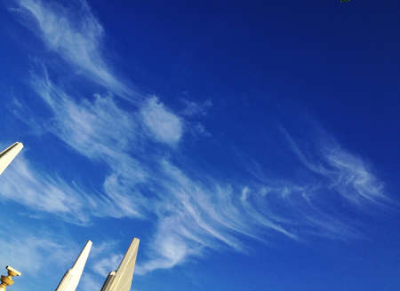 Bird-liked cloud cirrus cloud over Democracy Monument