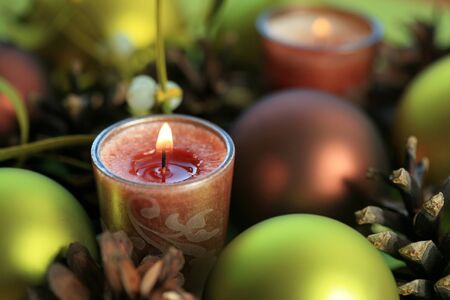 Christmas decoration with candlelight