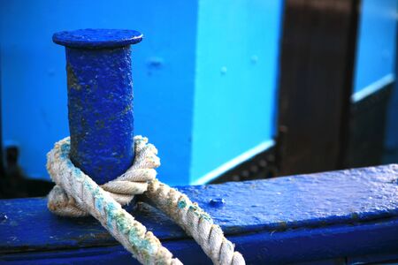 Detail on a fishing boatの写真素材