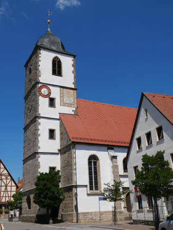 Old church in Waldenburg in Germanyの素材