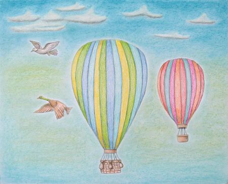 hot air balloonsの写真素材