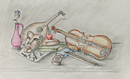 still life Music instrumentsの写真素材