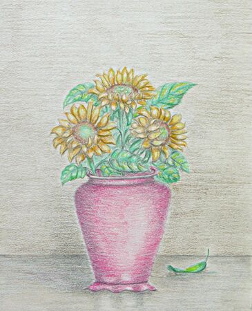 still life sunflowersの写真素材