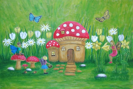 the mushroom houseの写真素材