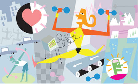 An illustration of a healthy lifeの写真素材
