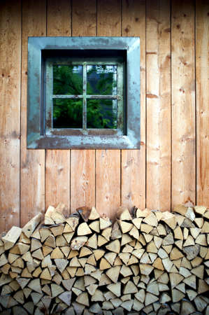 A window of wooden hut