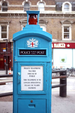 Police Public telephone in Londonのeditorial素材
