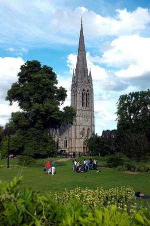 Local church by the parkのeditorial素材