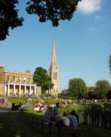 People in a local parkのeditorial素材