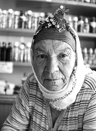 Elderly Turkish village womanのeditorial素材
