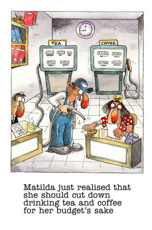 Cartoon gag about office lifeの写真素材