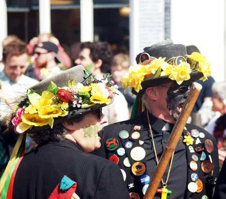 Couple with their costumes during the paradeのeditorial素材