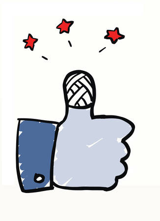 Social media security in a conceptul cartoonのイラスト素材