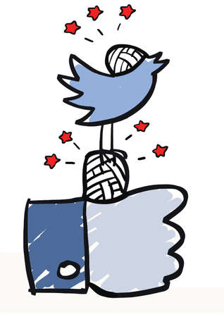 Social media securityのイラスト素材