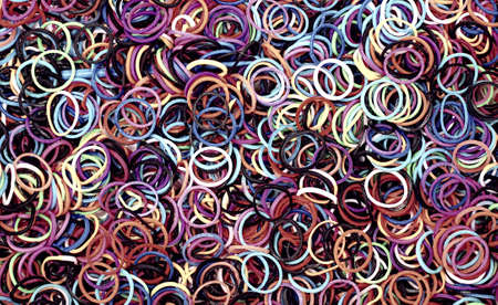 Abstract background with colourful ringsの写真素材