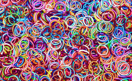 Abstract background with colourful ringsの写真素材