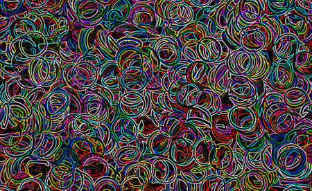 Abstract background with colourful ringsの写真素材