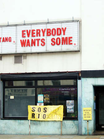 Rio Cinema workers strike over living wage and job cuts in London, Englandのeditorial素材