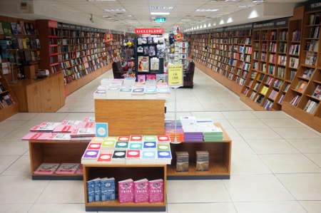 Interior of a bookshop in Istanbul, Turkeyのeditorial素材