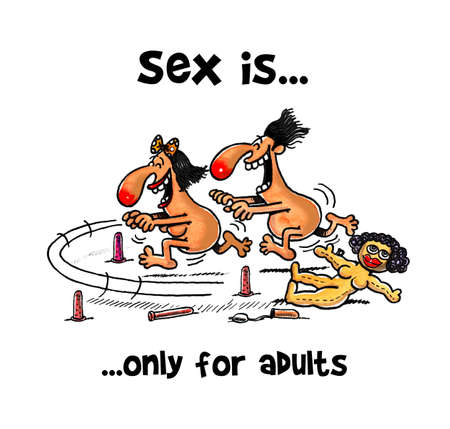 Lovers are playing around with various sex toysの写真素材