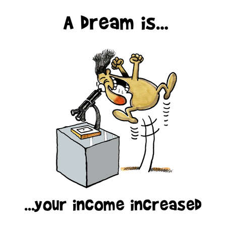 Man is happy when he finds out that his salary increasedの写真素材
