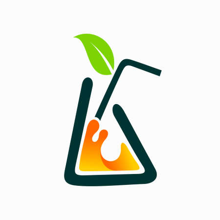 juice logos with natural conceptsのイラスト素材