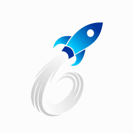 Rockets logo and Smoke that make letter Gのイラスト素材