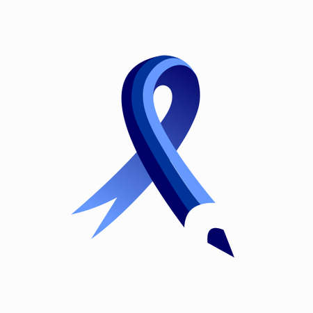 pencil logo that formed ribbonのイラスト素材