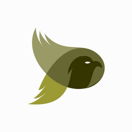 Bird logo with transparent colorのイラスト素材