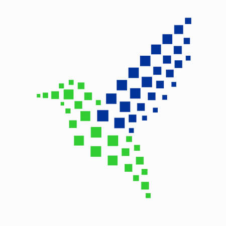 Bird logo with geometric conceptのイラスト素材