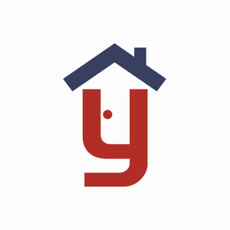 letter y that forms the houseのイラスト素材