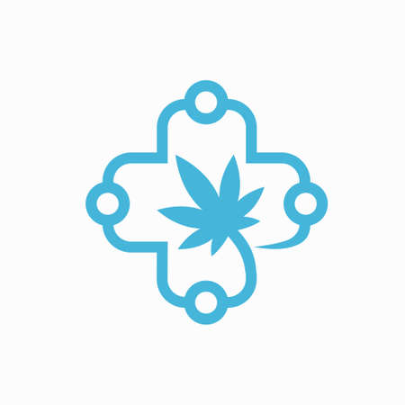 Teamwork form  a marijuana iconのイラスト素材