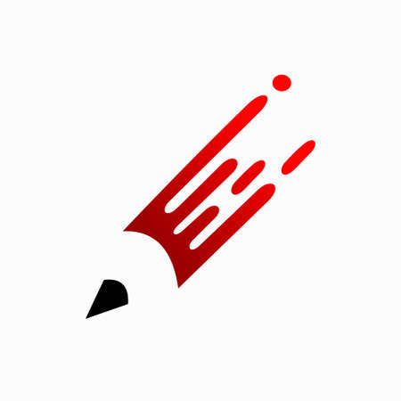 pencil icon that formed letter Iのイラスト素材