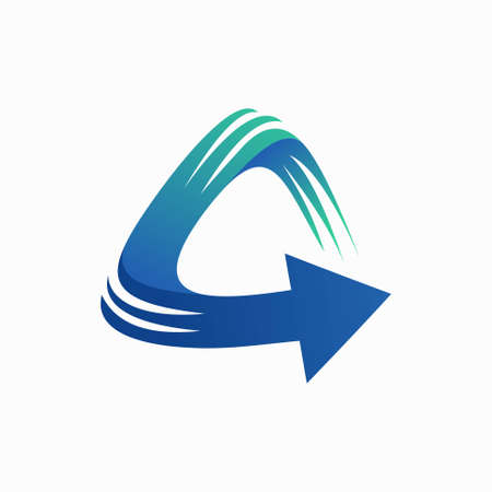 Arrow icon formed letter Aのイラスト素材