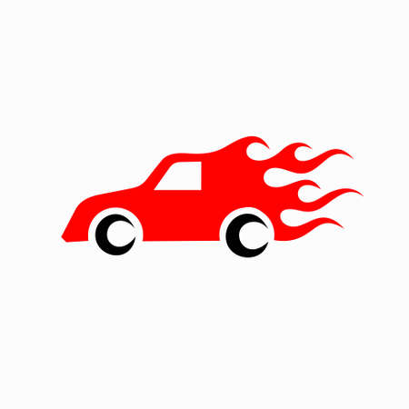 The fire that forms the carのイラスト素材