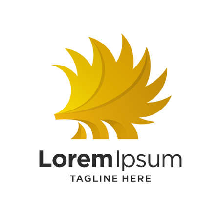 Porcupine logo with modern conceptのイラスト素材