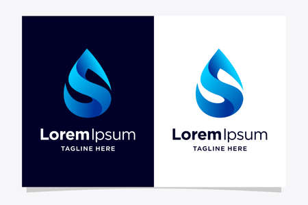 letter S logo with droplets conceptのイラスト素材