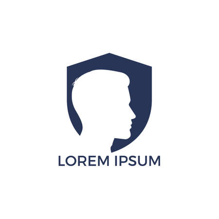 Vector human resources logo design. Man head, people symbol.のイラスト素材