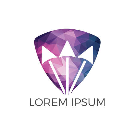 Arrows vector logo design. Arrow vector icon. Abstract arrows system creative sign. Progress strategy development icon.のイラスト素材